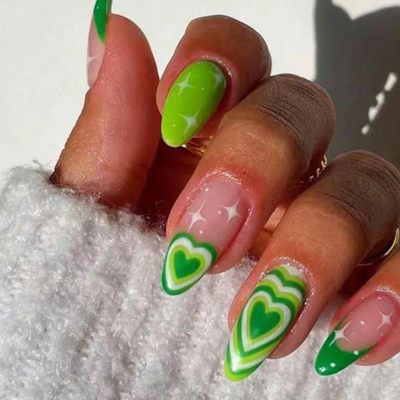 ARTAUG 24PCS Press On Nails Short Almond Wine Red High Saturation Fake Press On Nails Korean Press On Nails Valentine'S Day