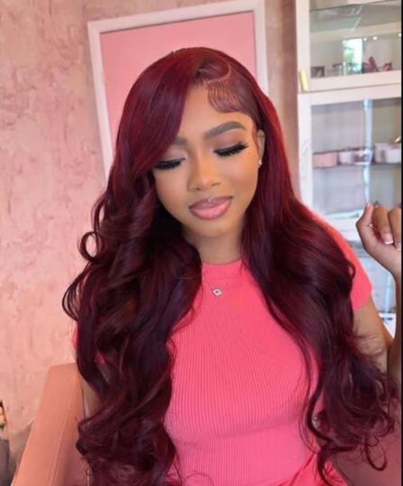 Burgundy Loose Wave