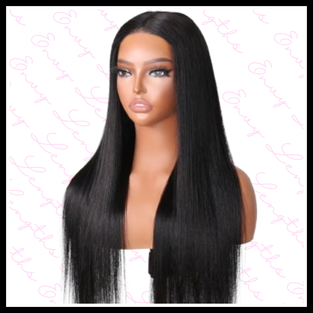 Black Straight Glueless Wig