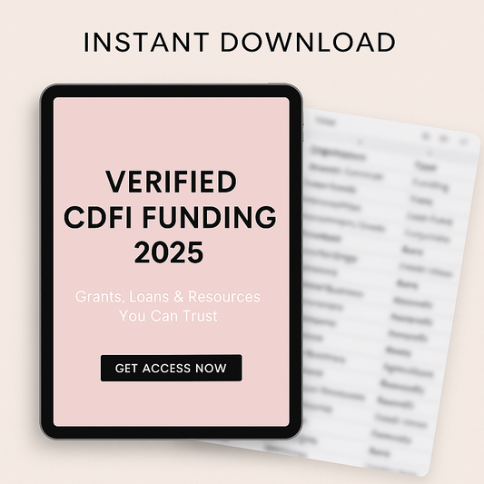 Verified CDFI Funding List